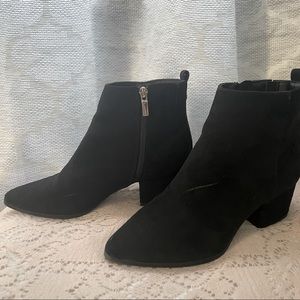 Black Suede Booties